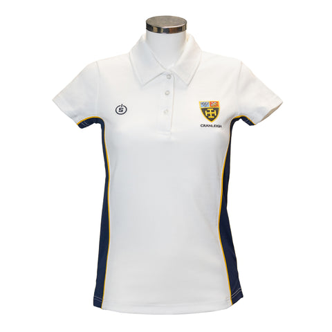 CS Girls White Multi Sport Polo Shirt