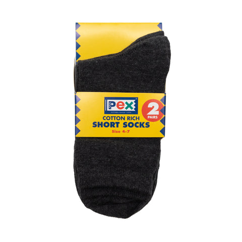 Boys Short Grey/Black Socks