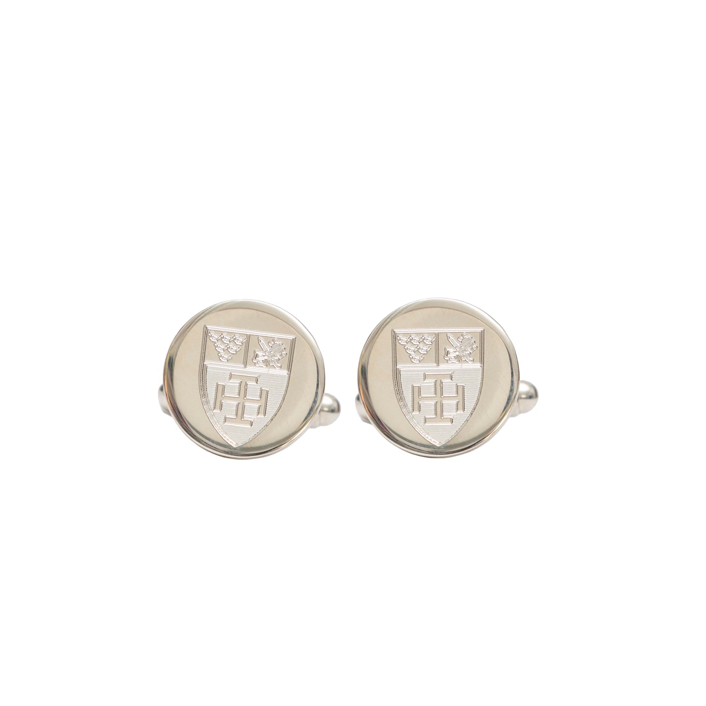 Silver 16mm Round Cufflinks (T-Bar)